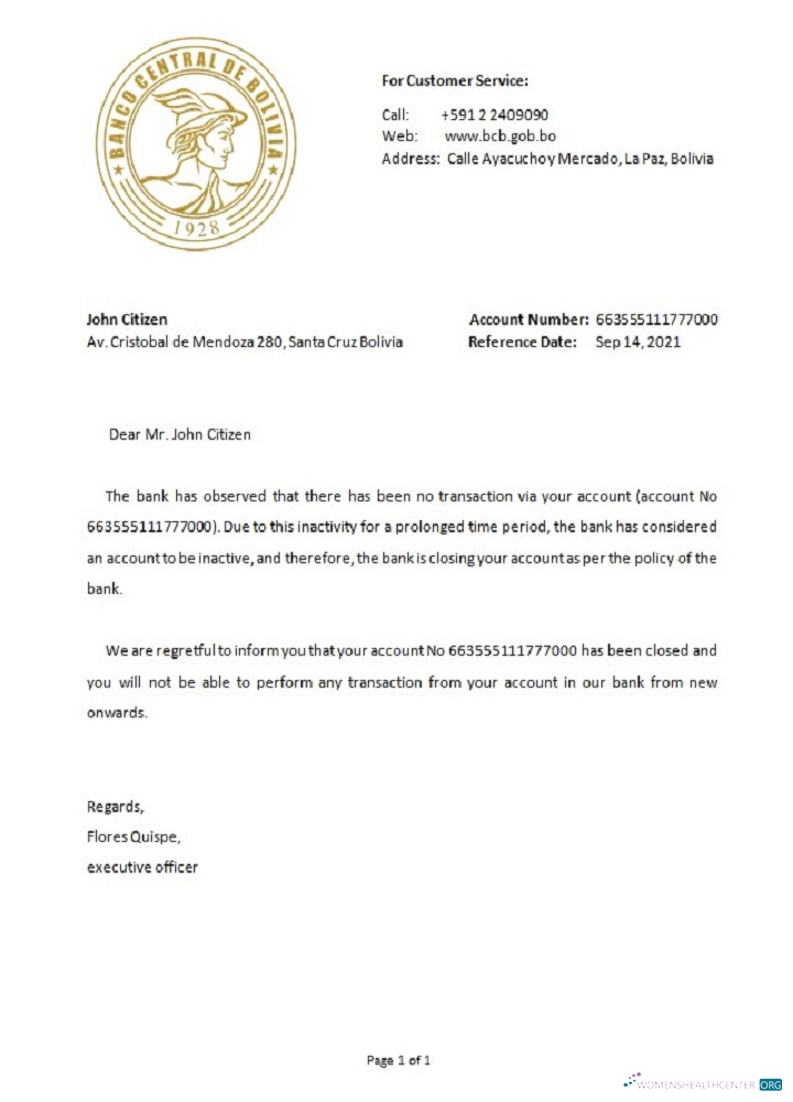 Download Bolivia Banco Central de Bolivia closure reference Photoshop template